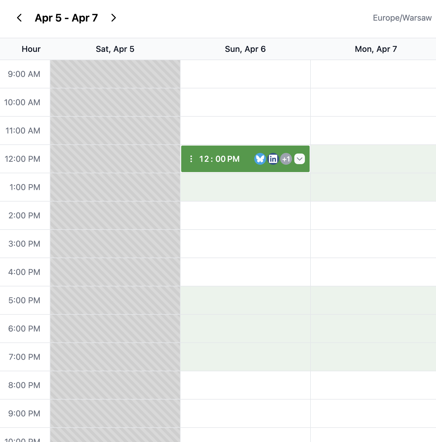 Post scheduling feature screenshot